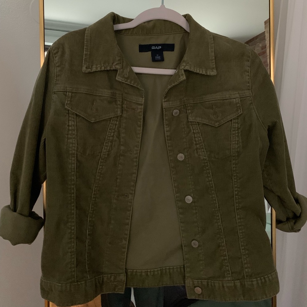 Olive green corduroy jacket (GAP)